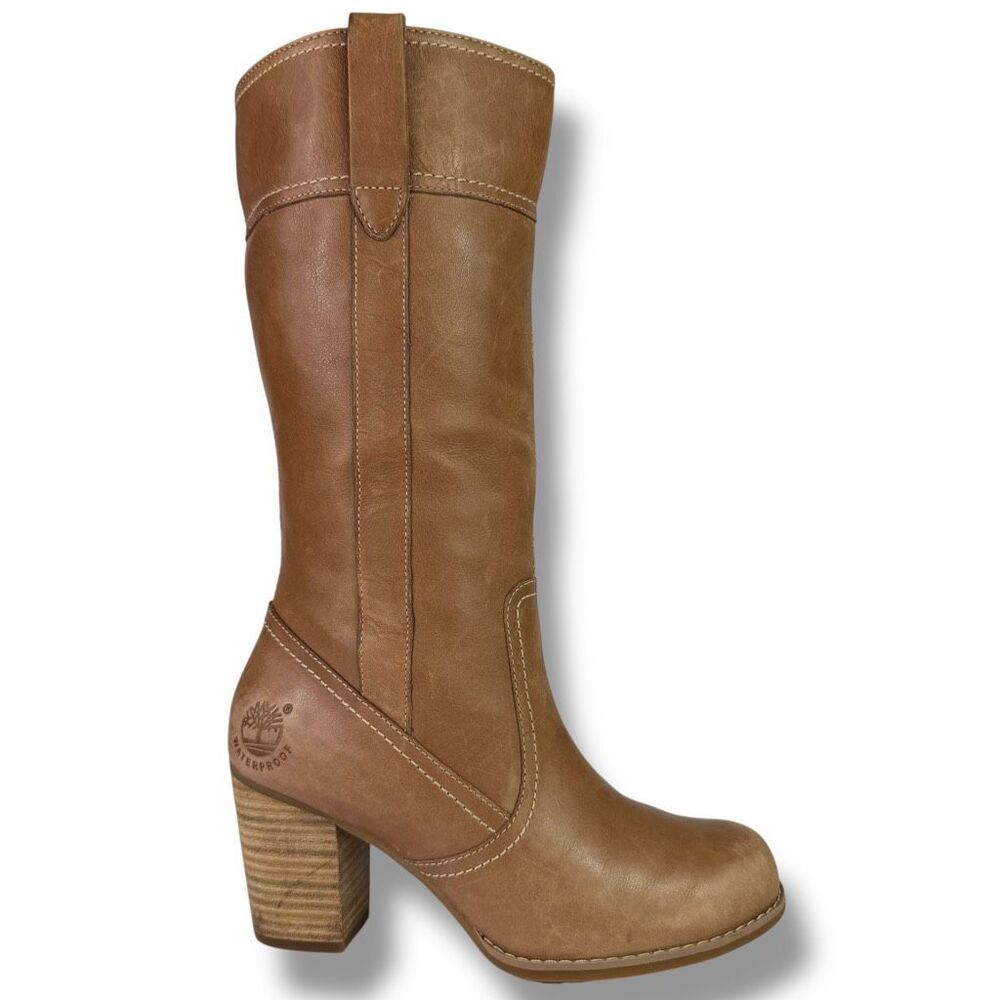 Timberland Earthkeepers Rudston Tall Western Riding Boots Brown Leather 5.5 - Picture 3 of 11